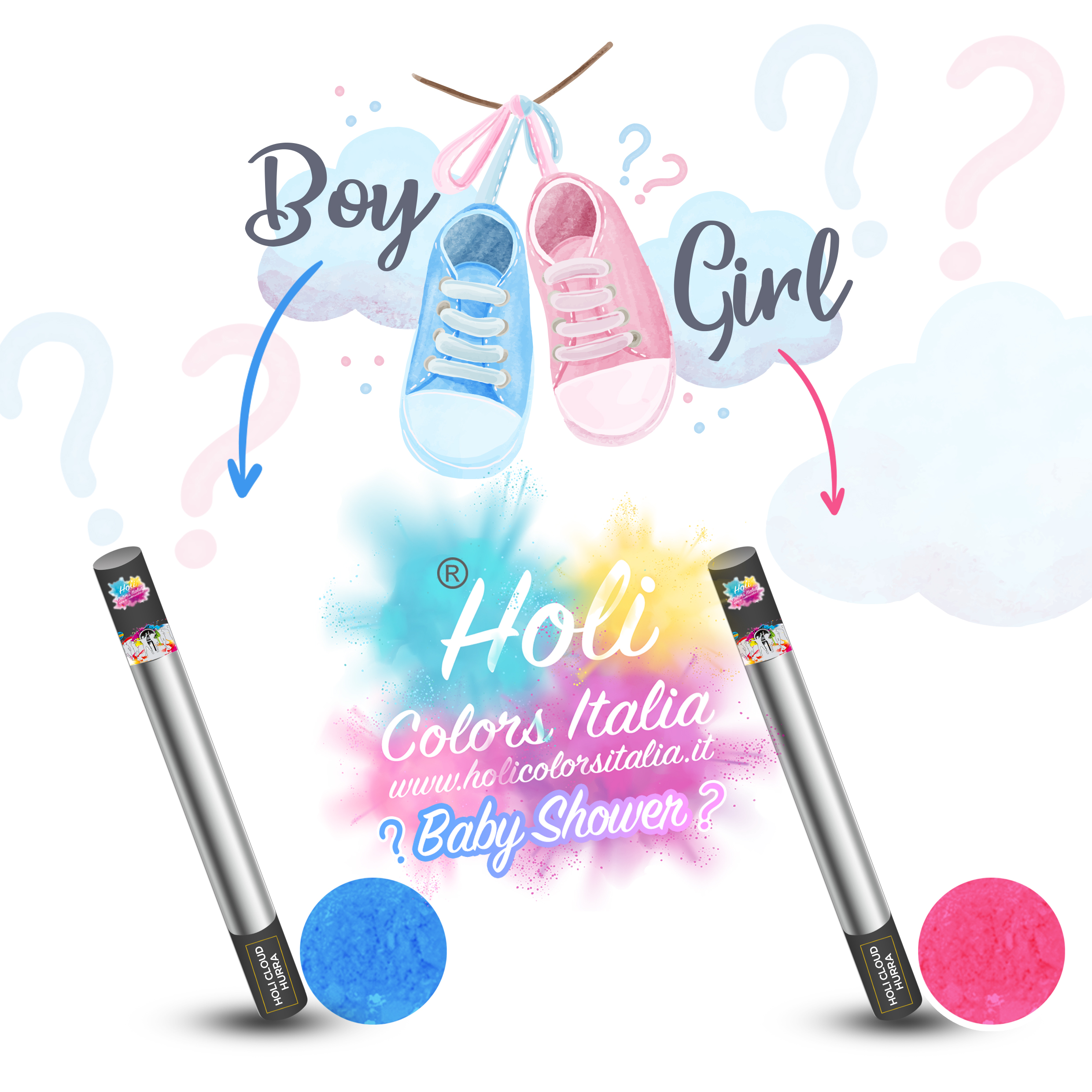 Prodotti Gender Reveal Italia - Vendita Prodotti Gender Reveal e Vendita  prodotti Baby Shower